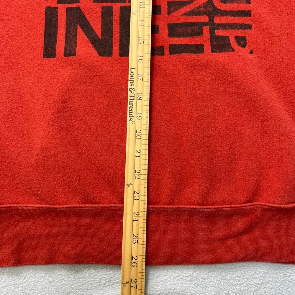 The North Face Red Pullover Hoodie‎ Mens M Fine Alpine Graphic Logo Sweatshirt